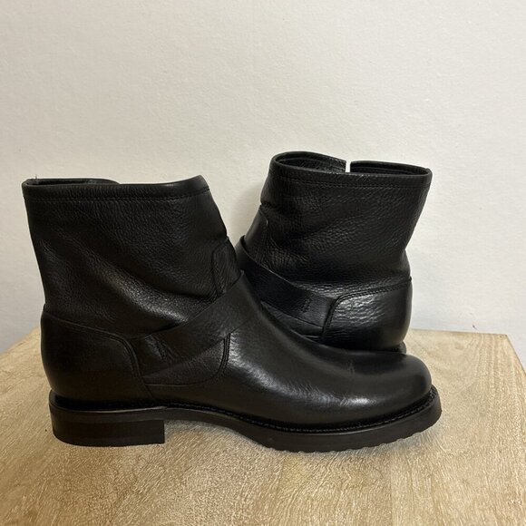 FRYE “Veronica Bootie” Women’s Oiled Leather Waterproof Boot (Black/Silver) Sz 9 - Picture 5 of 10